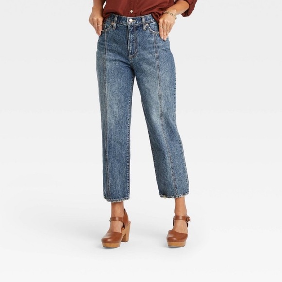 Universal Thread Super-High Rise Vintage Straight Cropped Denim Jeans 2L Long